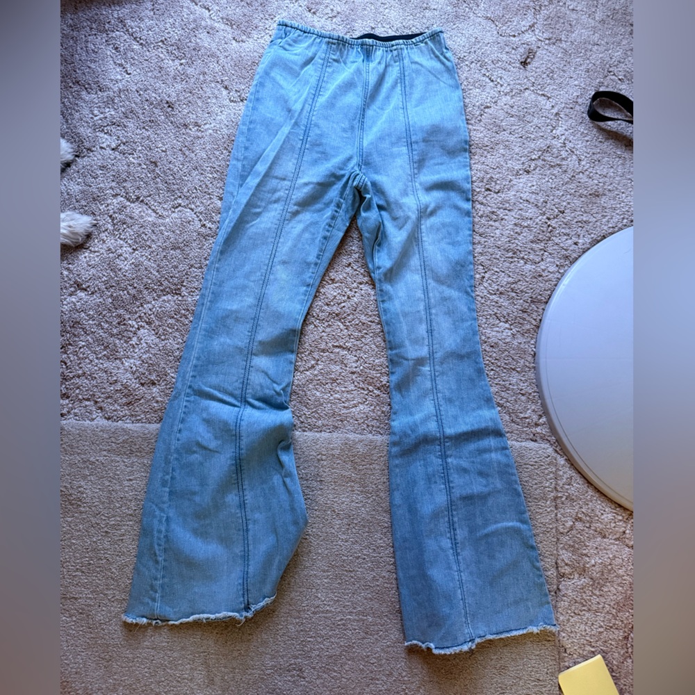 Women's Light Blue Flared Jeans
